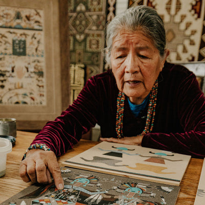 Rosie Yellowhair - Legendary Navajo Sand Painter at Tanner Trading