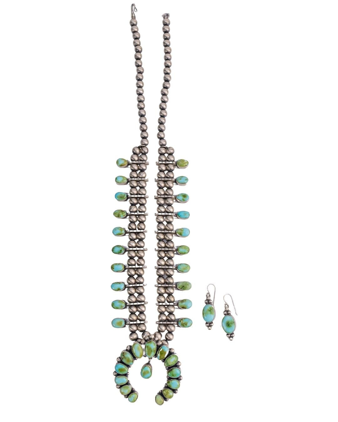 Sonoran Turquoise Squash Blossom Set – Tanner Trading