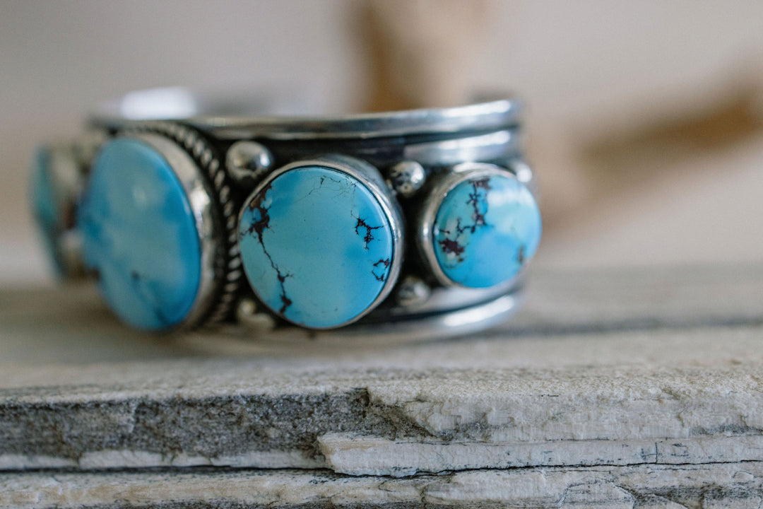 5 Stone Golden Hills Turquoise Cuff – Tanner Trading